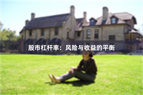 股市杠杆率：风险与收益的平衡