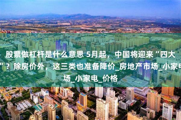 股票做杠杆是什么意思 5月起，中国将迎来“四大降价潮”？除房价外，这三类也准备降价_房地产市场_小家电_价格