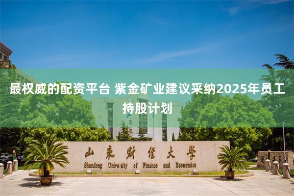 最权威的配资平台 紫金矿业建议采纳2025年员工持股计划