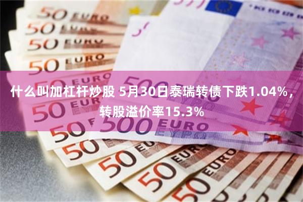 什么叫加杠杆炒股 5月30日泰瑞转债下跌1.04%，转股溢价率15.3%