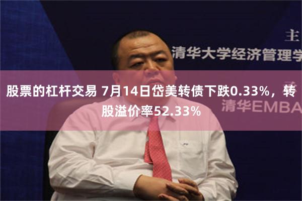 股票的杠杆交易 7月14日岱美转债下跌0.33%，转股溢价率52.33%