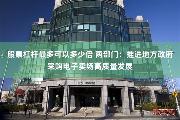 股票杠杆最多可以多少倍 两部门：推进地方政府采购电子卖场高质量发展