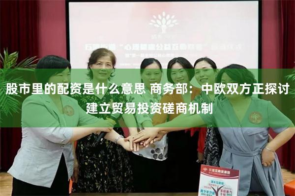股市里的配资是什么意思 商务部：中欧双方正探讨 建立贸易投资磋商机制
