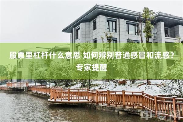股票里杠杆什么意思 如何辨别普通感冒和流感？专家提醒