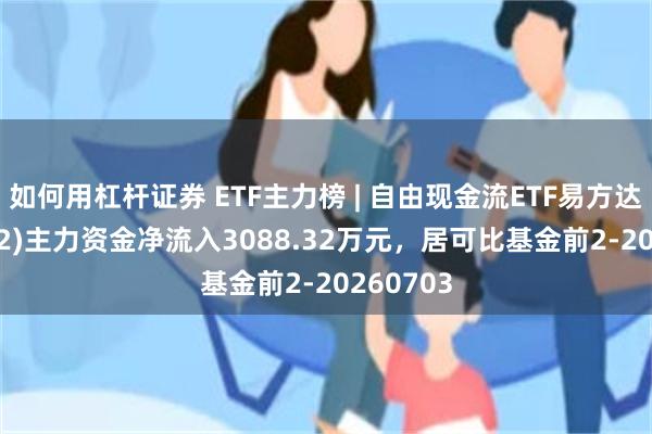 如何用杠杆证券 ETF主力榜 | 自由现金流ETF易方达(159222)主力资金净流入3088.32万元，居可比基金前2-20260703