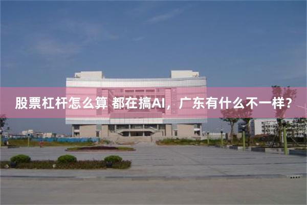 股票杠杆怎么算 都在搞AI,广东有什么不一样?