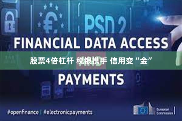 股票4倍杠杆 税银携手 信用变“金”