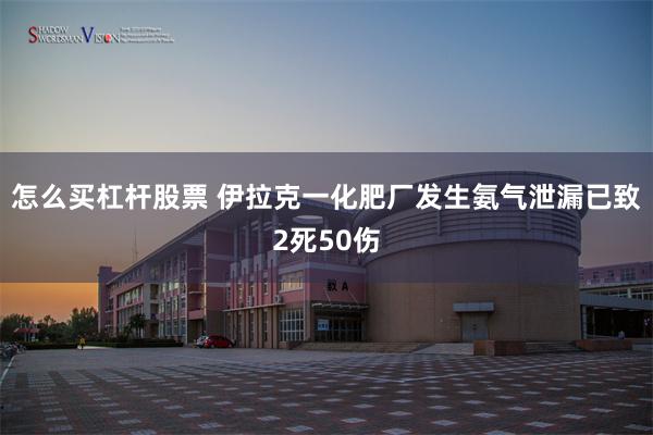 怎么买杠杆股票 伊拉克一化肥厂发生氨气泄漏已致2死50伤